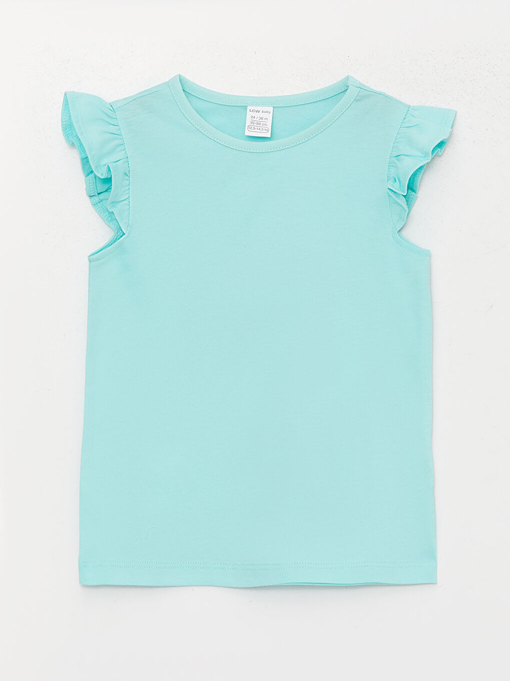 Crew Neck Basic Baby Girls' T-Shirt