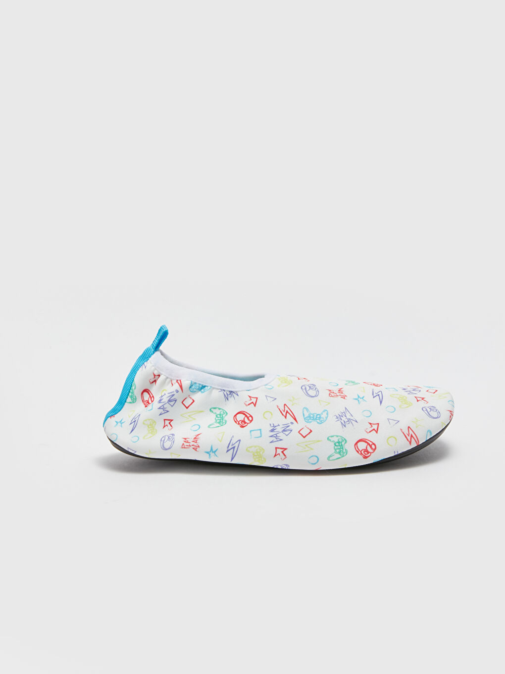 Beyaz Baskılı Erkek Çocuk Deniz Ayakkabısı-1