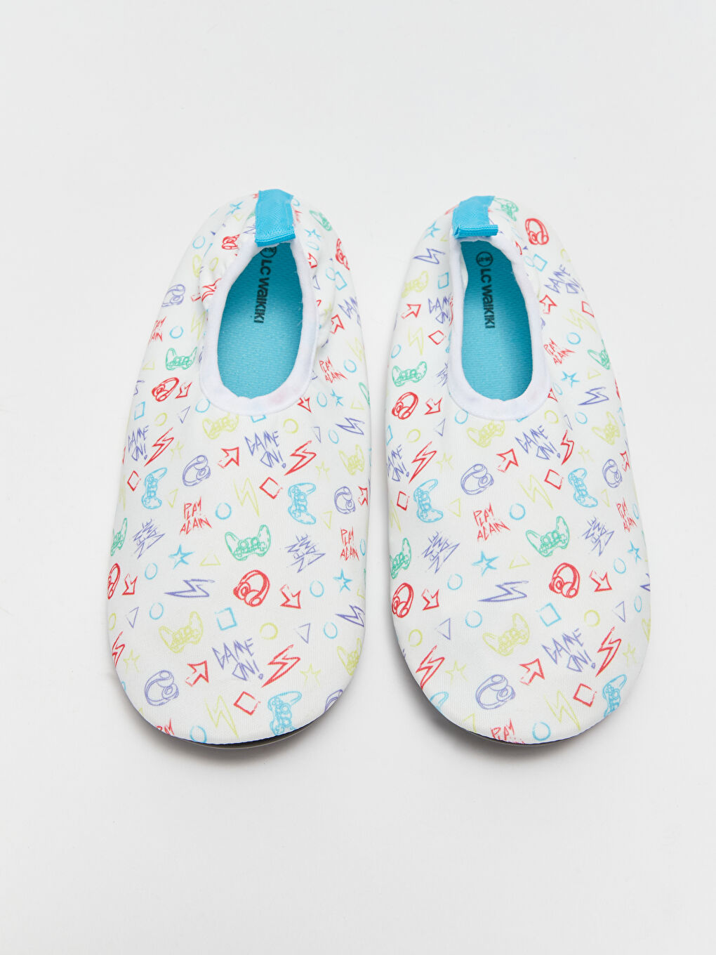 Beyaz Baskılı Erkek Çocuk Deniz Ayakkabısı-2