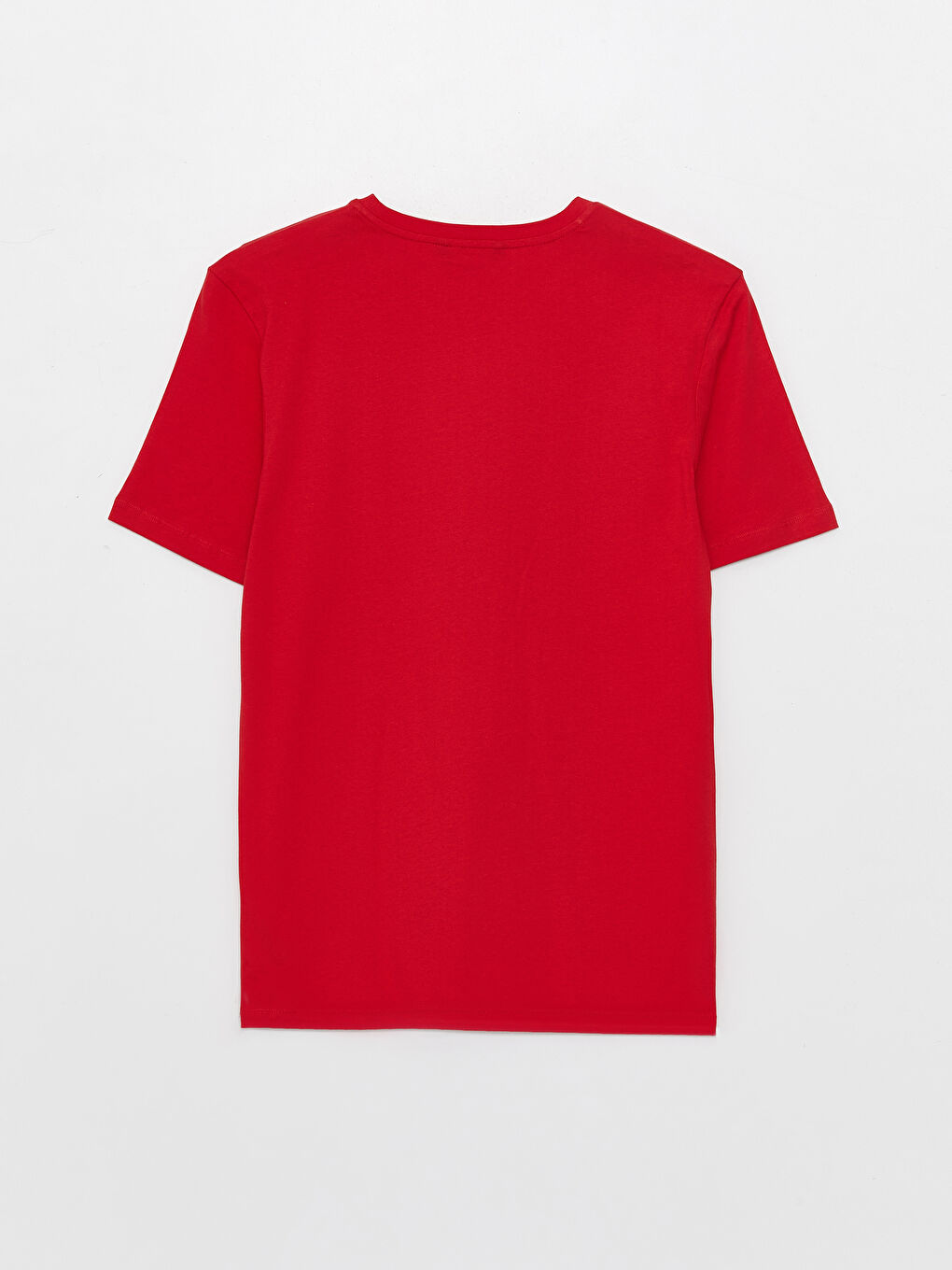 Kırmızı Bisiklet Yaka Kısa Kollu Atatürk İmzası Baskılı Erkek Tişört-6