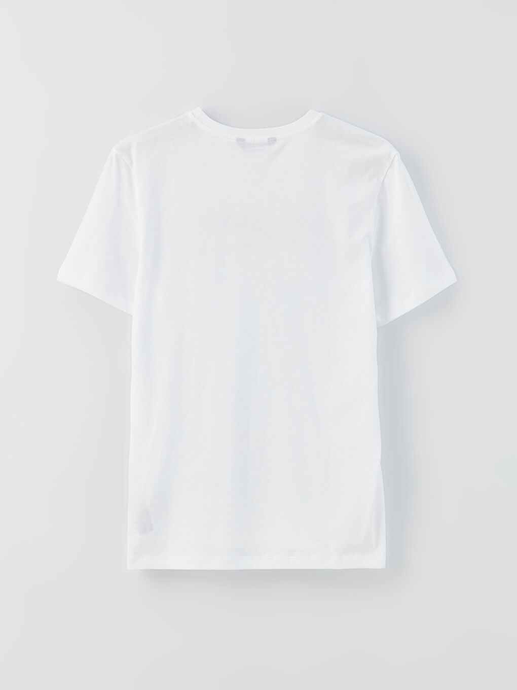 Beyaz Bisiklet Yaka Kısa Kollu Atatürk İmzası Baskılı Erkek Tişört-5