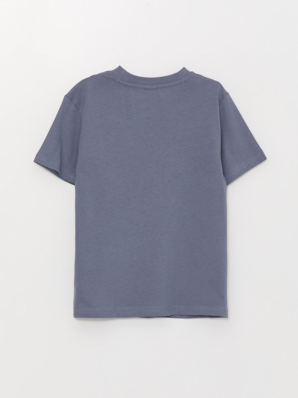 Mavi Bisiklet Yaka Naruto Baskılı Kısa Kollu Erkek Çocuk Tişört-1