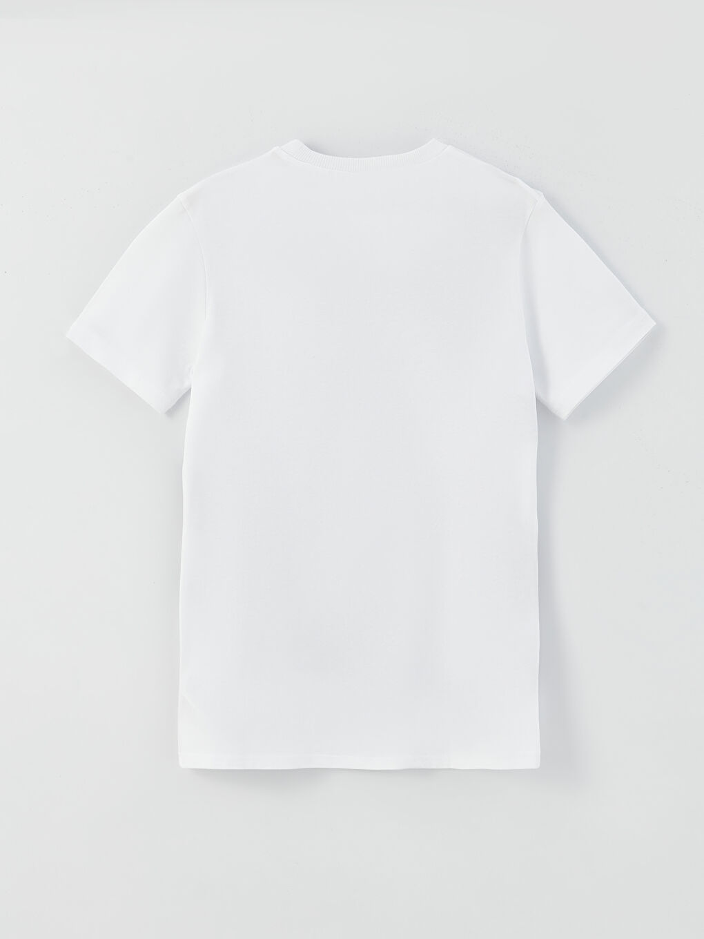 Beyaz Bisiklet Yaka Naruto Baskılı Kısa Kollu Erkek Çocuk Tişört-1