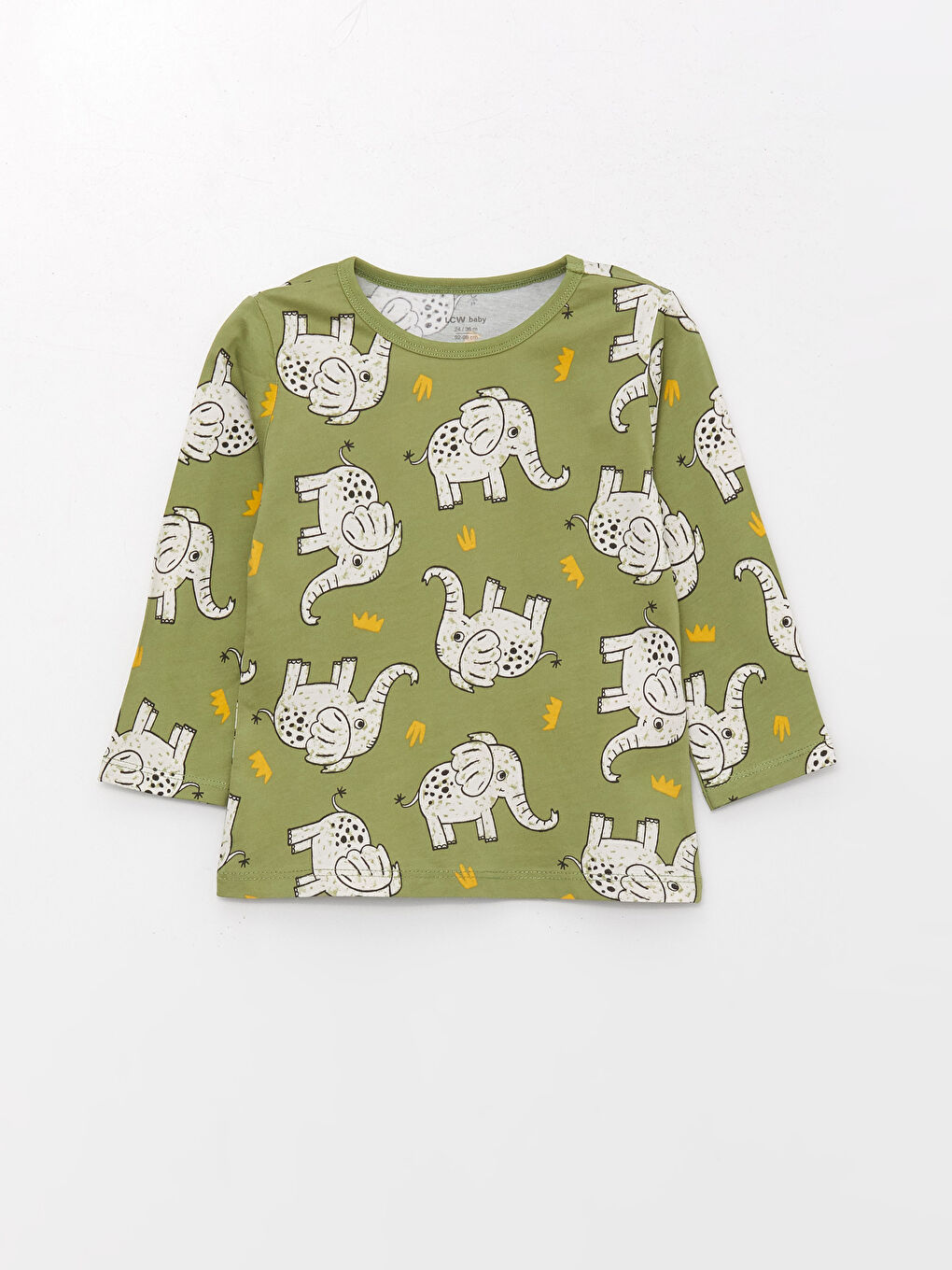 Yeşil Baskılı Erkek Bebek Pijama Takımı 4'lü-2