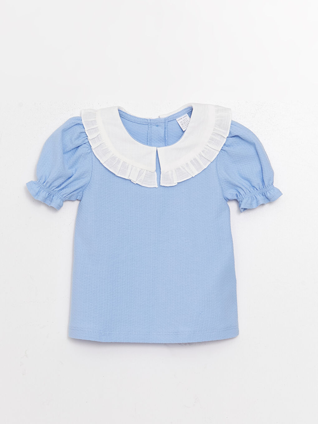 Lila Bebe Yaka Kısa Kollu Kız Bebek Bluz ve Şort Etek 2'li Takım-1