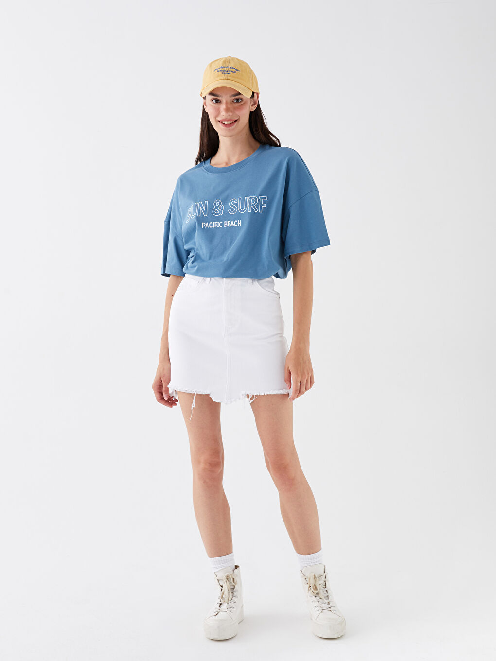 Standard Fit Women's Jean Skirt -S3IH75Z8-844