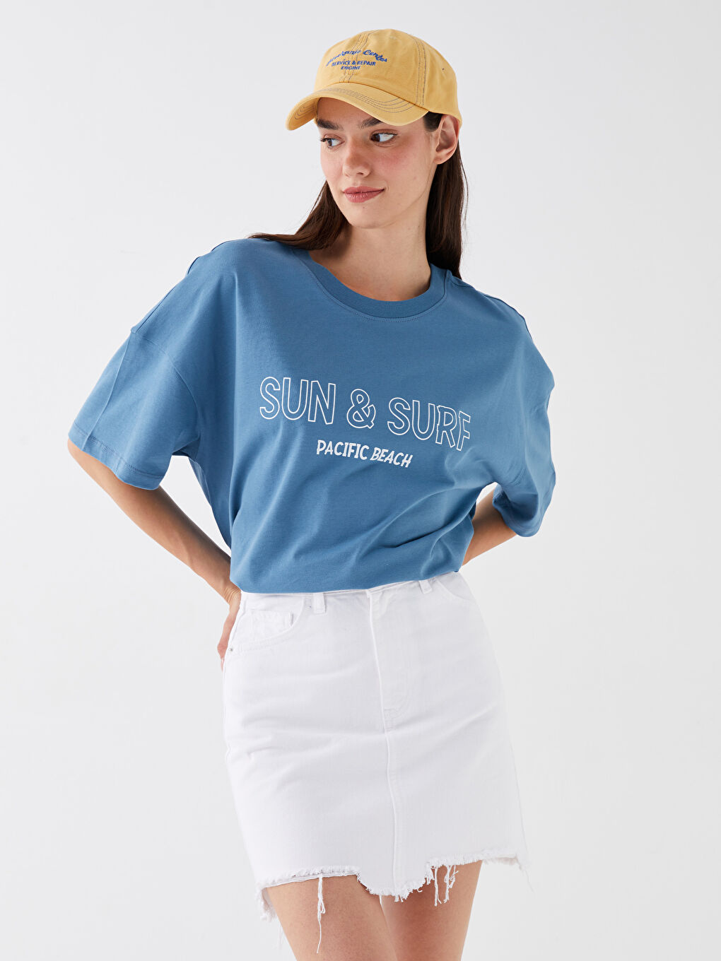 Standard Fit Women's Jean Skirt -S3IH75Z8-844