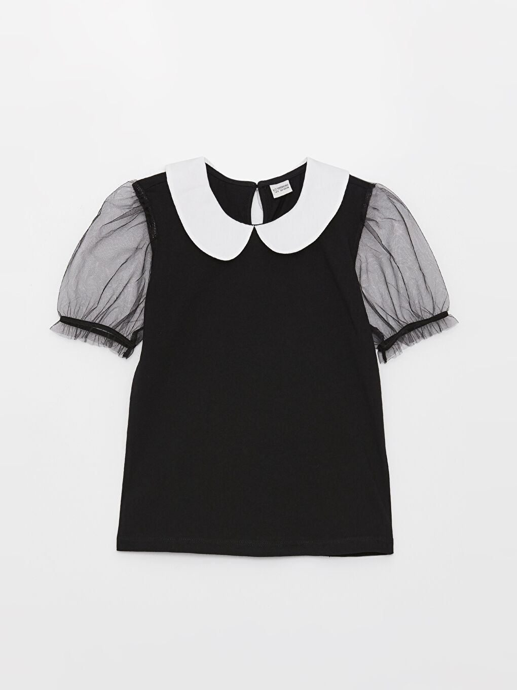 Baby Collar Short Sleeve Girls T-Shirt