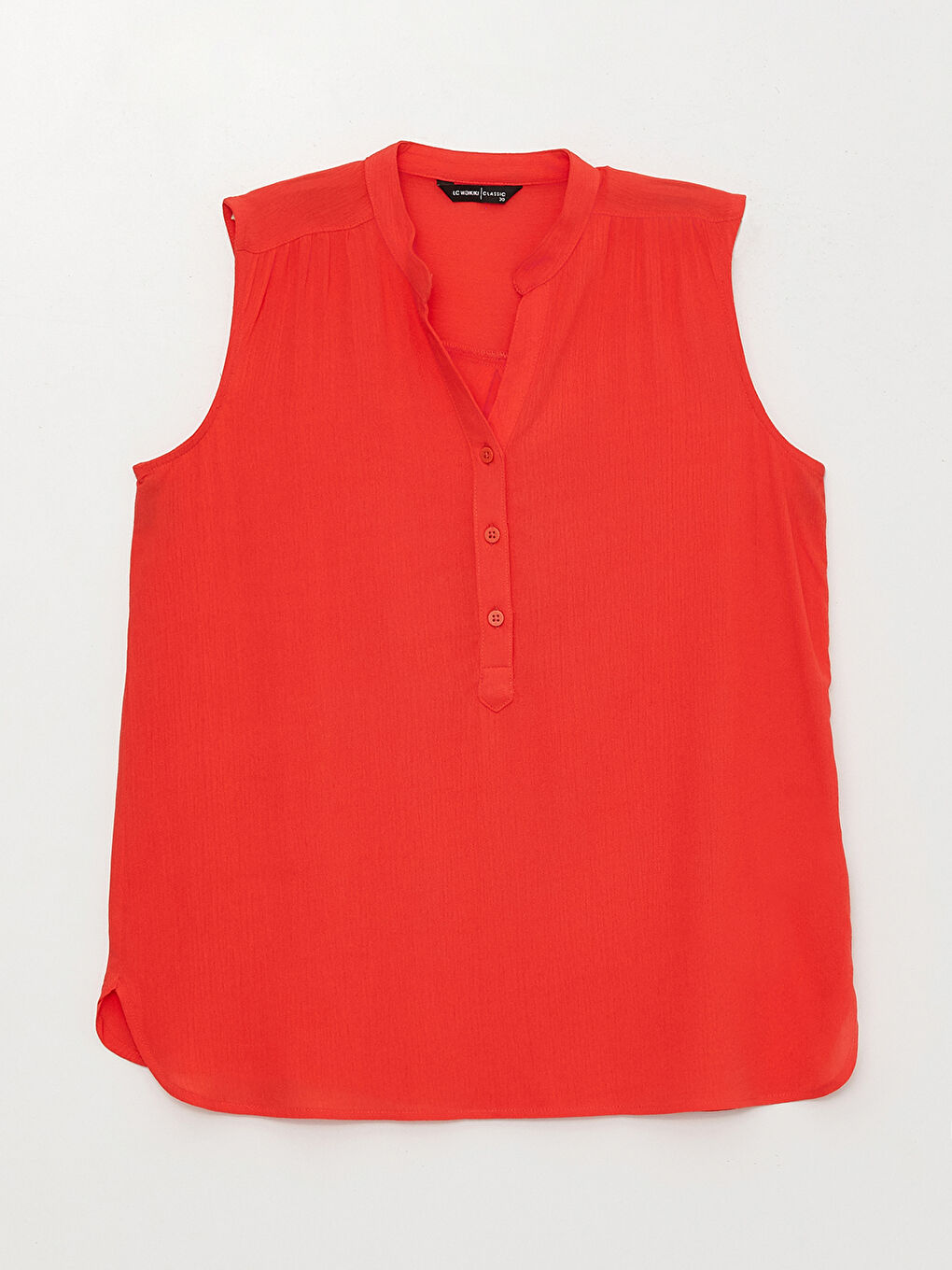 Women's Notch Neck Plain Blouse-5