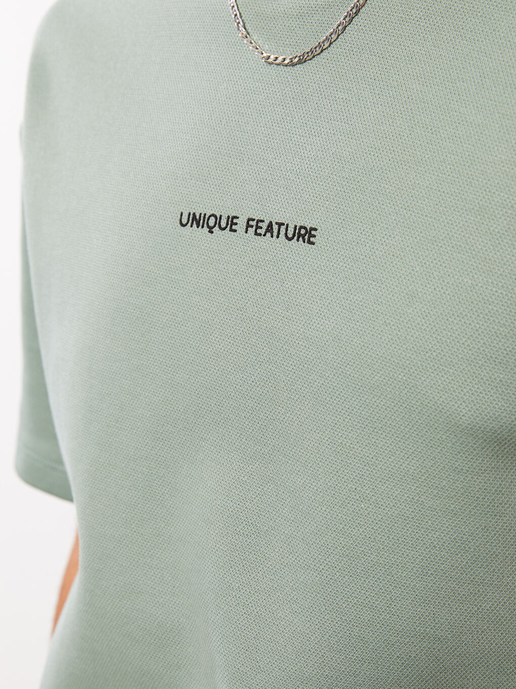 Crew Neck Short Sleeve Printed Men's Sweatshirt-3