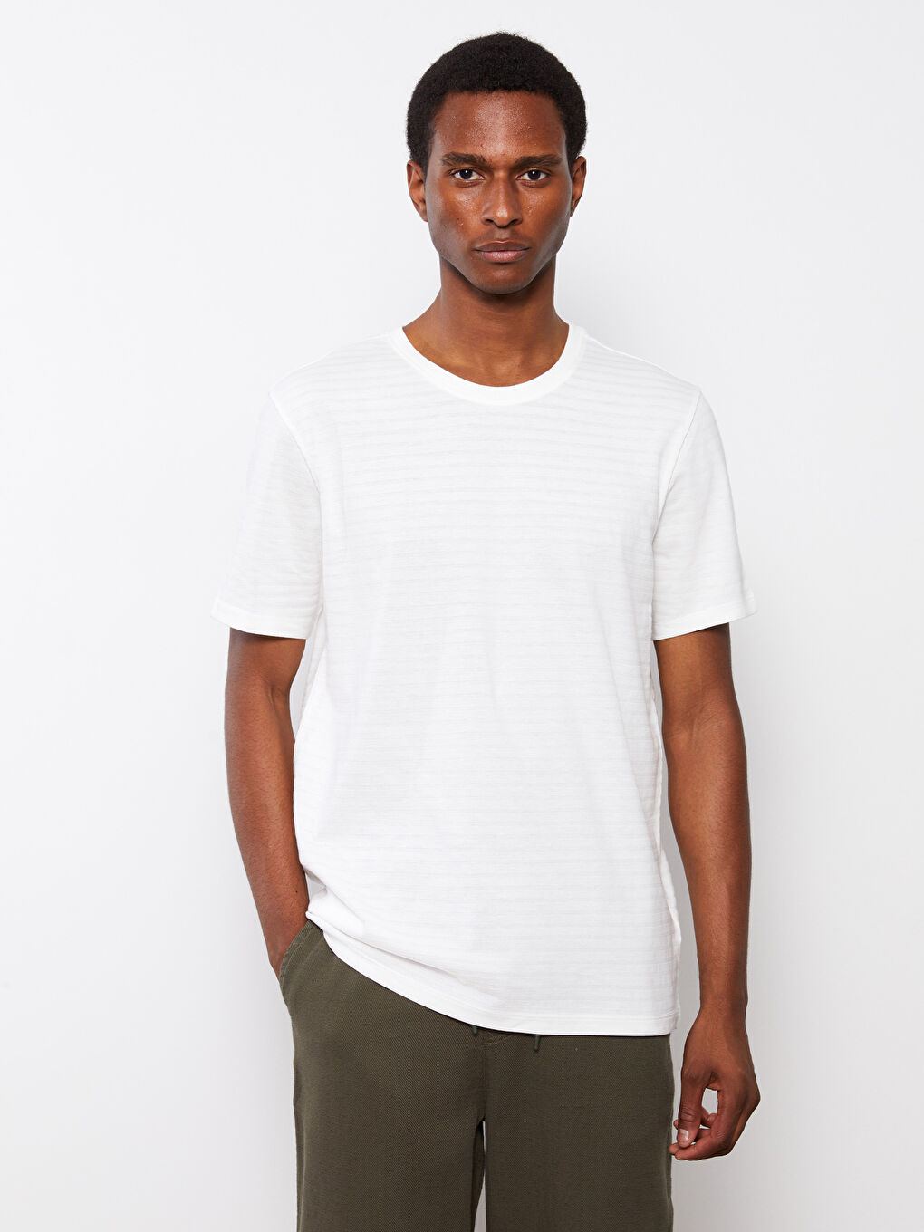 Футболка Мужская с Круглым Вырезом и Коротким Рукавом из Пике-1