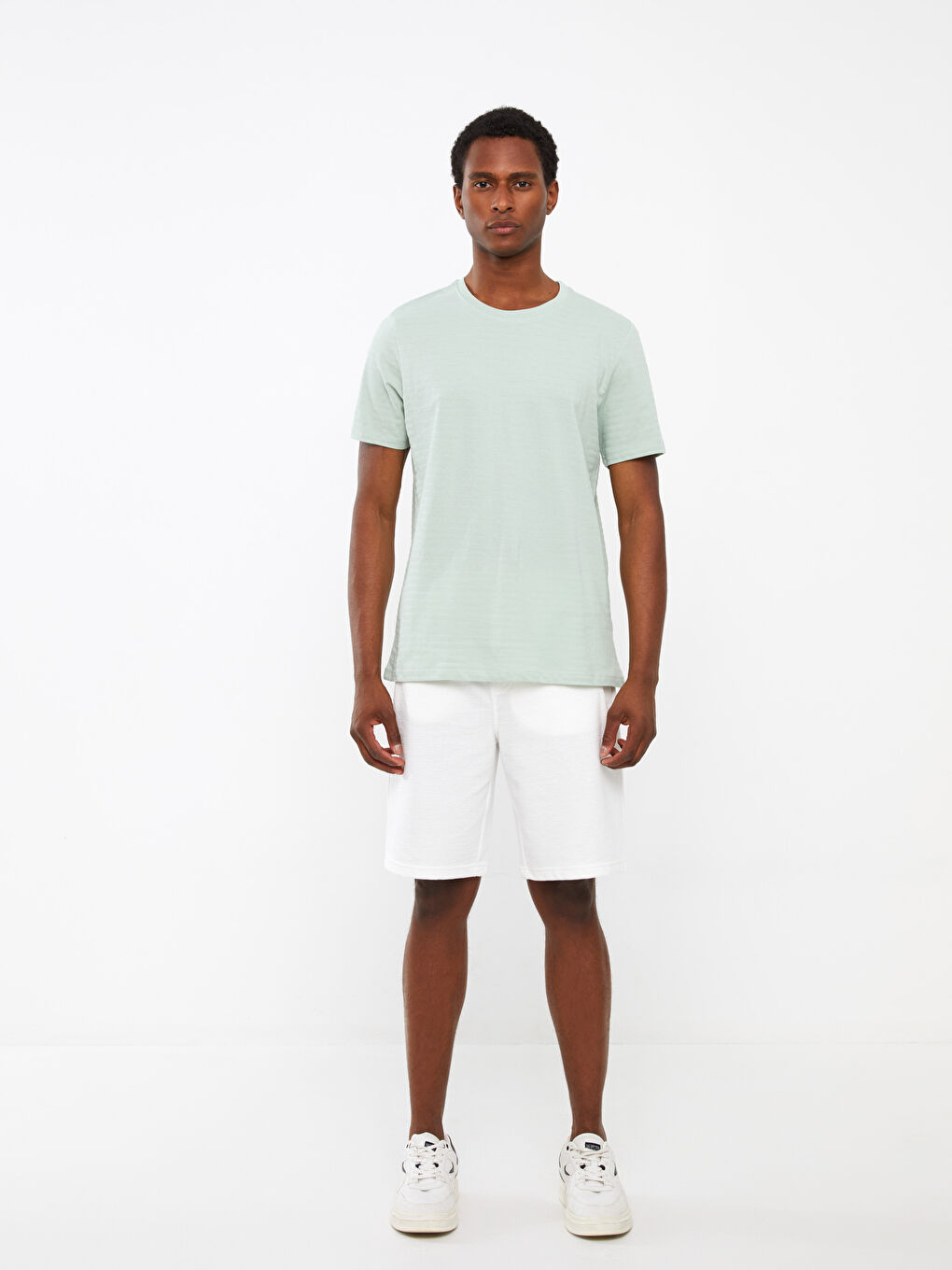 Crew Neck Short Sleeve Pique Men's T-Shirt-1