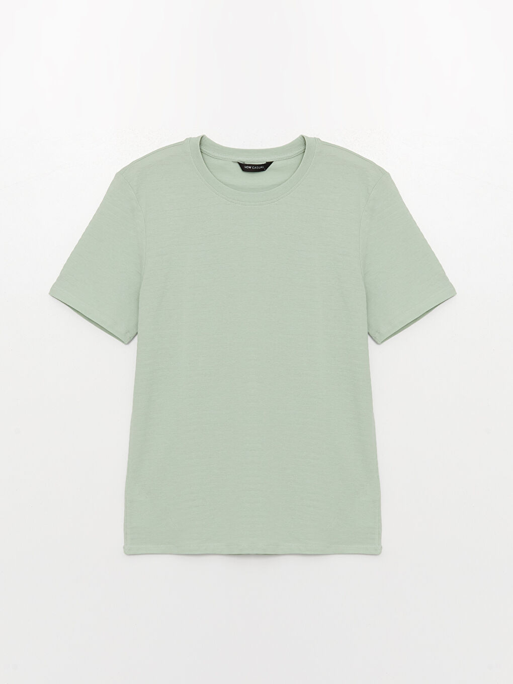 Crew Neck Short Sleeve Pique Men's T-Shirt-4