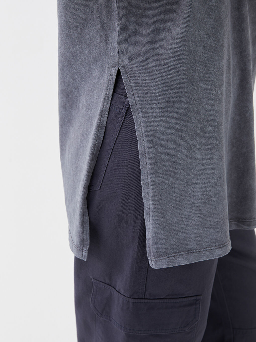 Crew Neck Plain Short Sleeve Oversize Women's T-Shirt-3