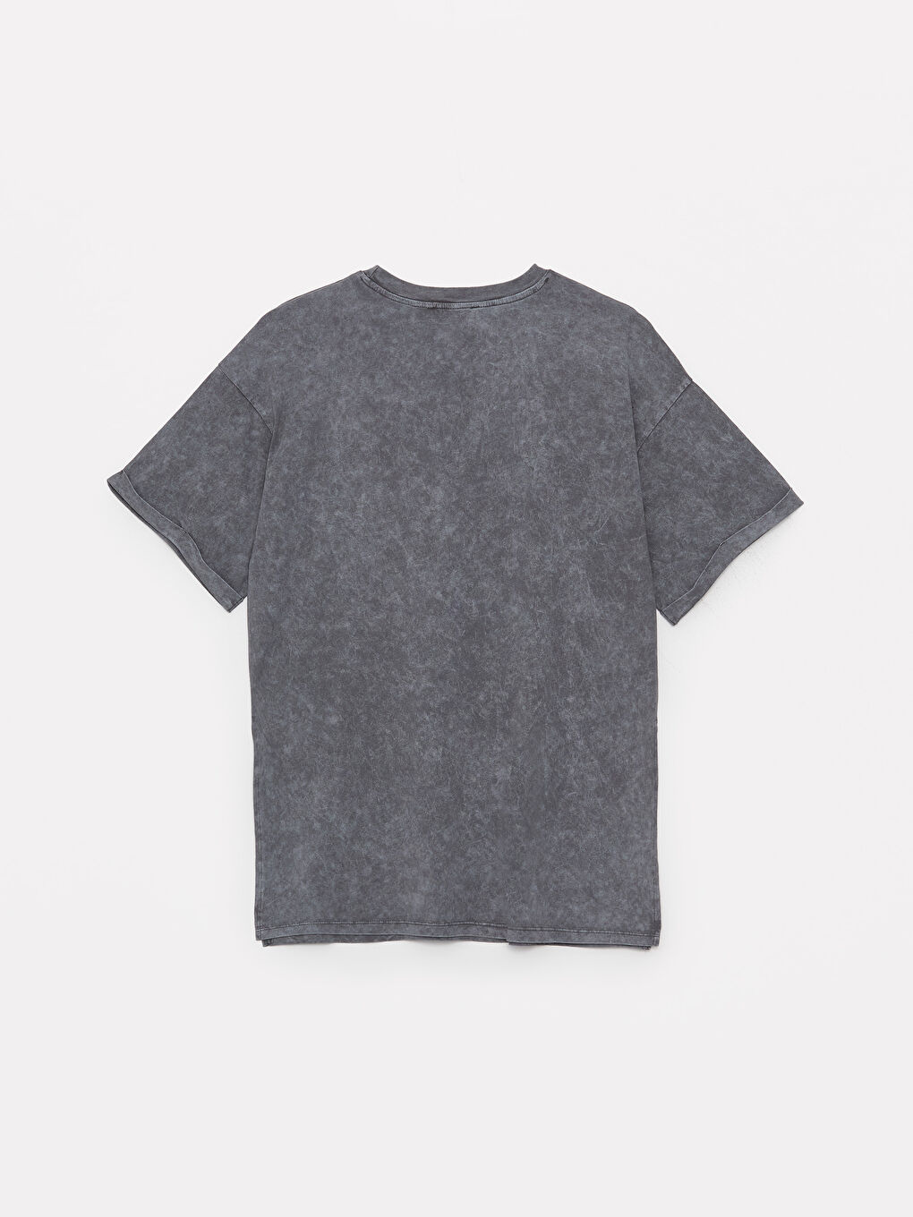 Crew Neck Plain Short Sleeve Oversize Women's T-Shirt-6