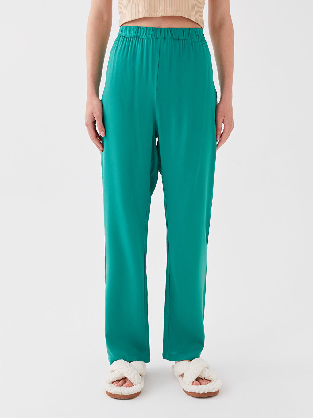 قيعان بيجامة بخصر مرن للسيدات-2