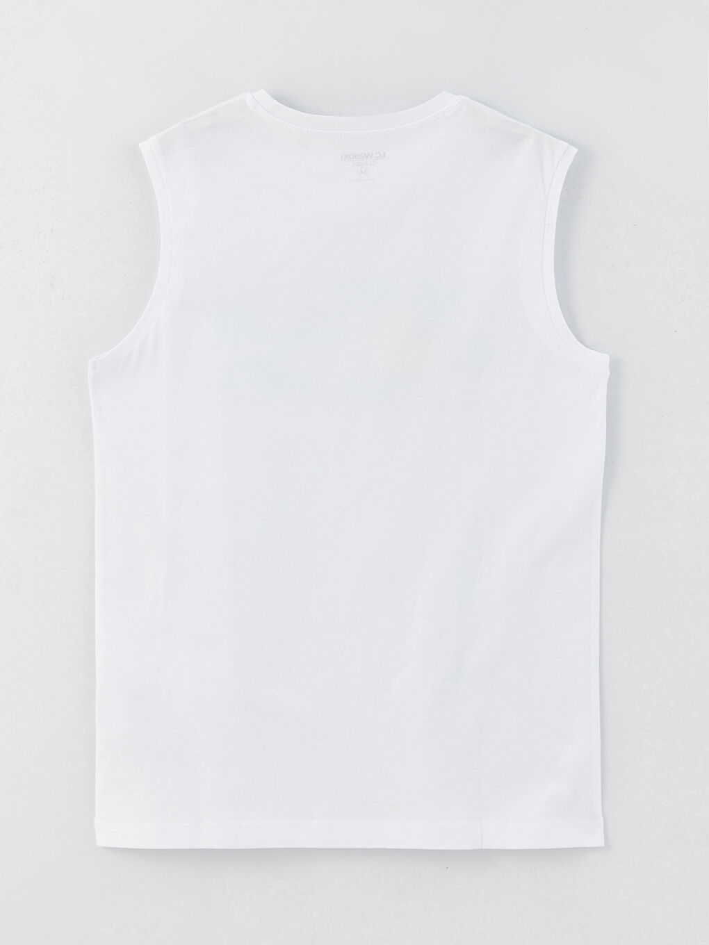 تيشيرت بدون أكمام مطبوع بياقة دائرية جيرسي للرجال-6