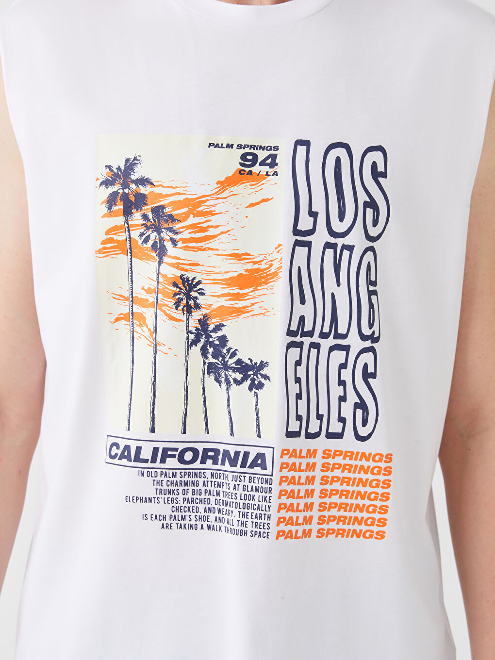 Crew Neck Printed Men's Sleeveless T-Shirt-3