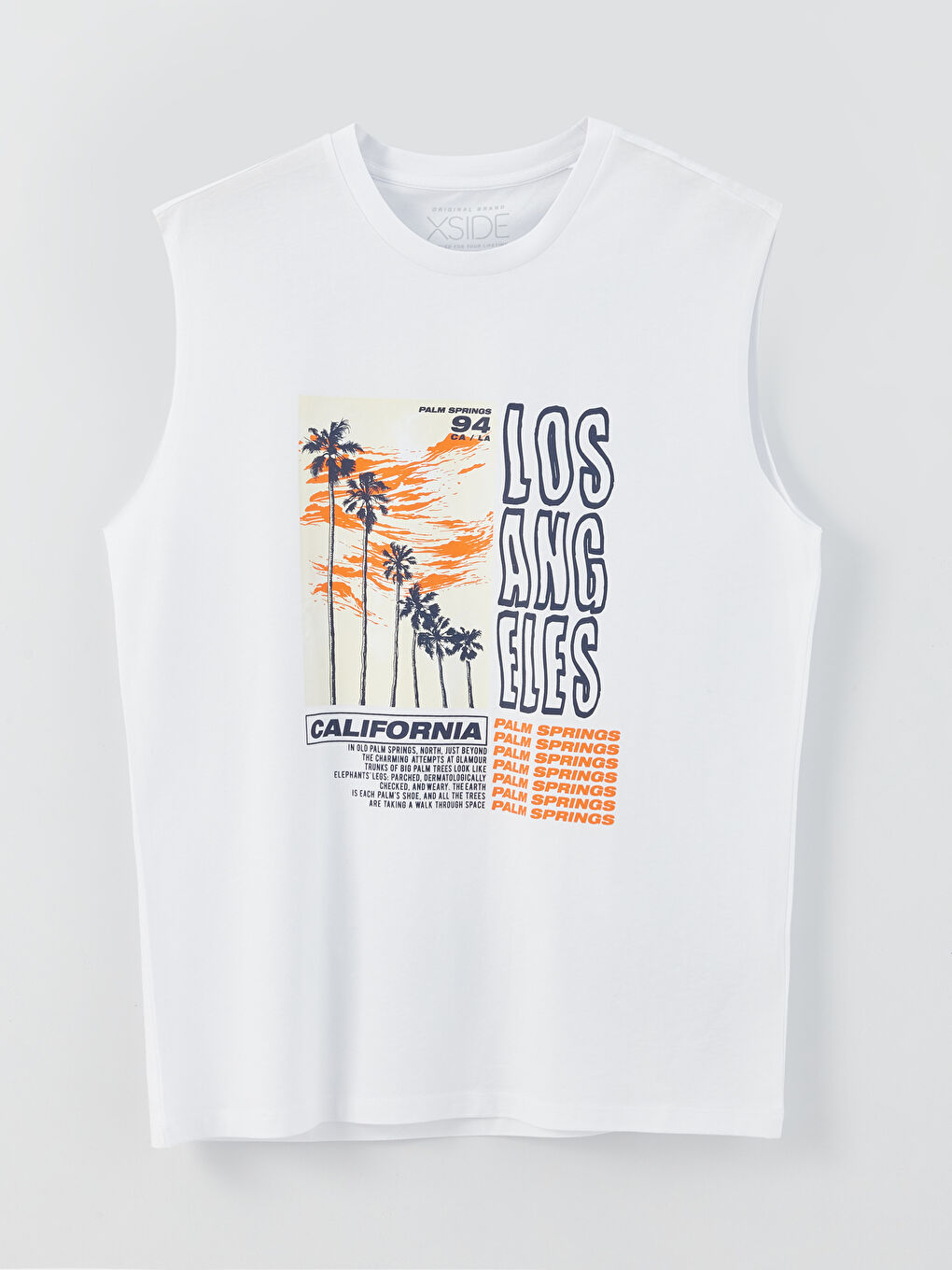 Crew Neck Printed Men's Sleeveless T-Shirt-5