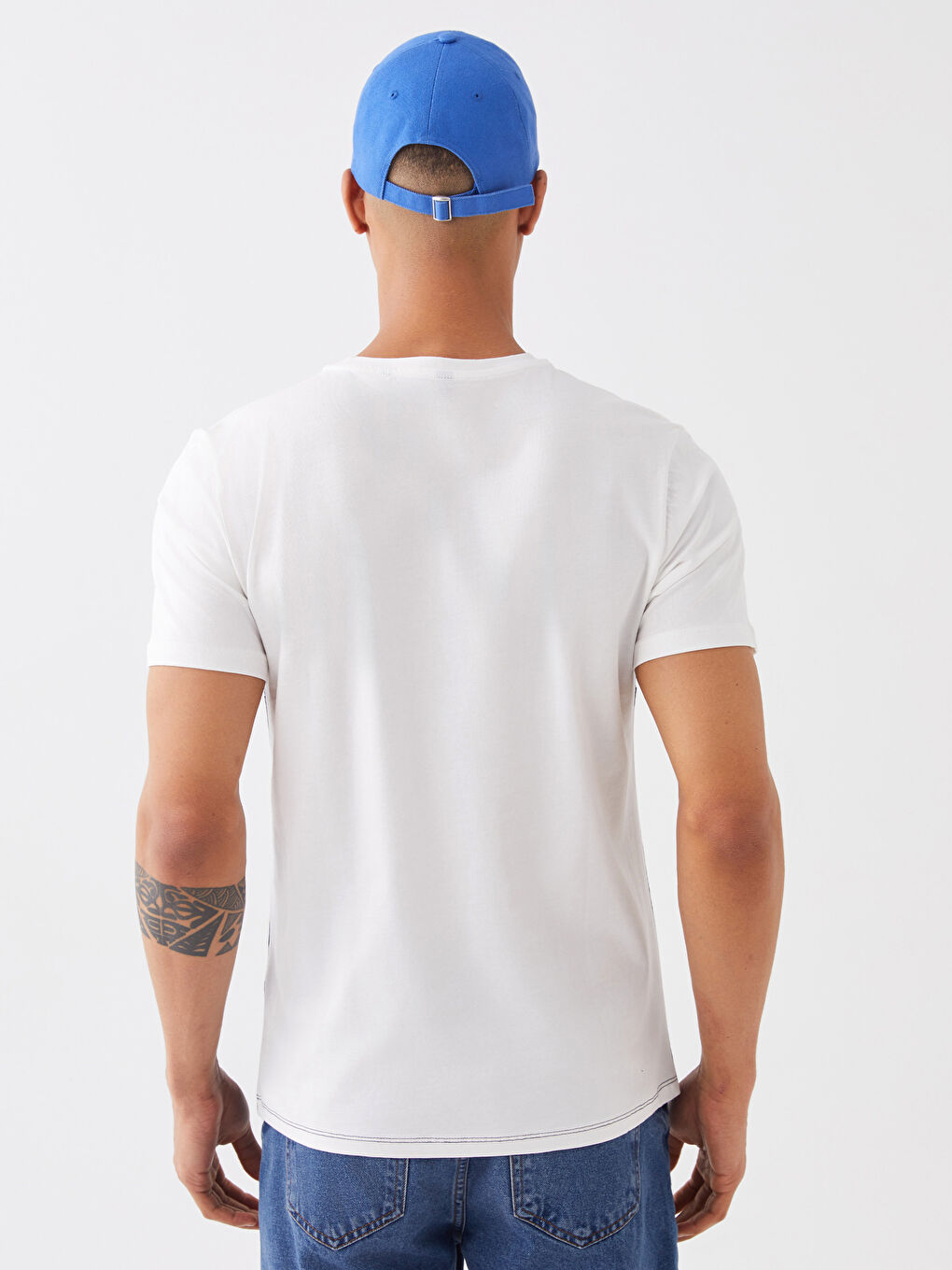 Crew Neck Short Sleeve Color Block Jersey Men's T-Shirt -S3II91Z8-R5B