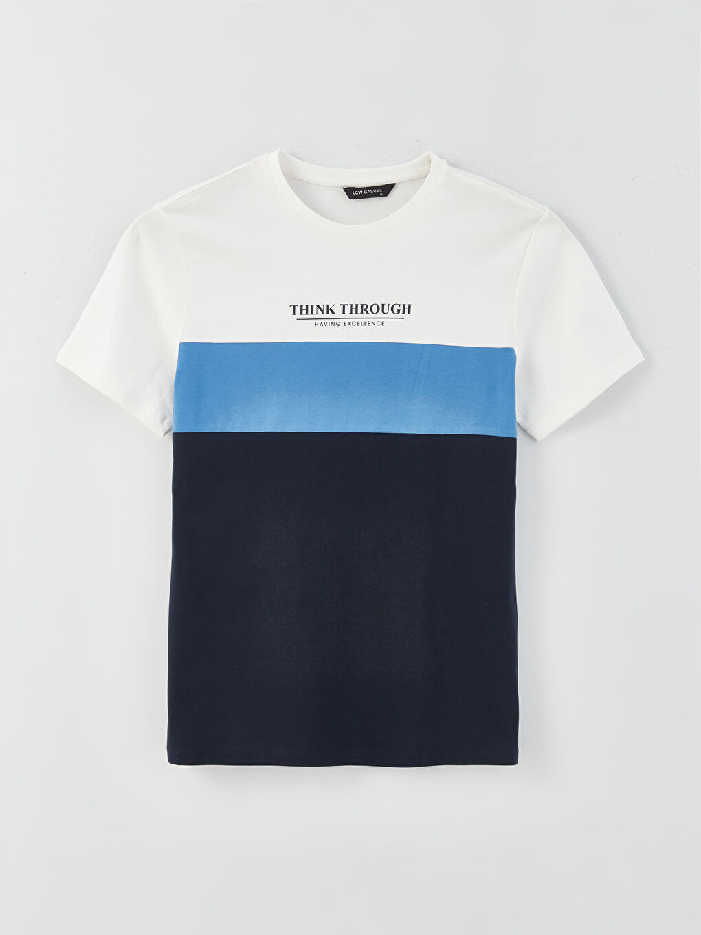Crew Neck Short Sleeve Color Block Jersey Men's T-Shirt -S3II91Z8-R5B