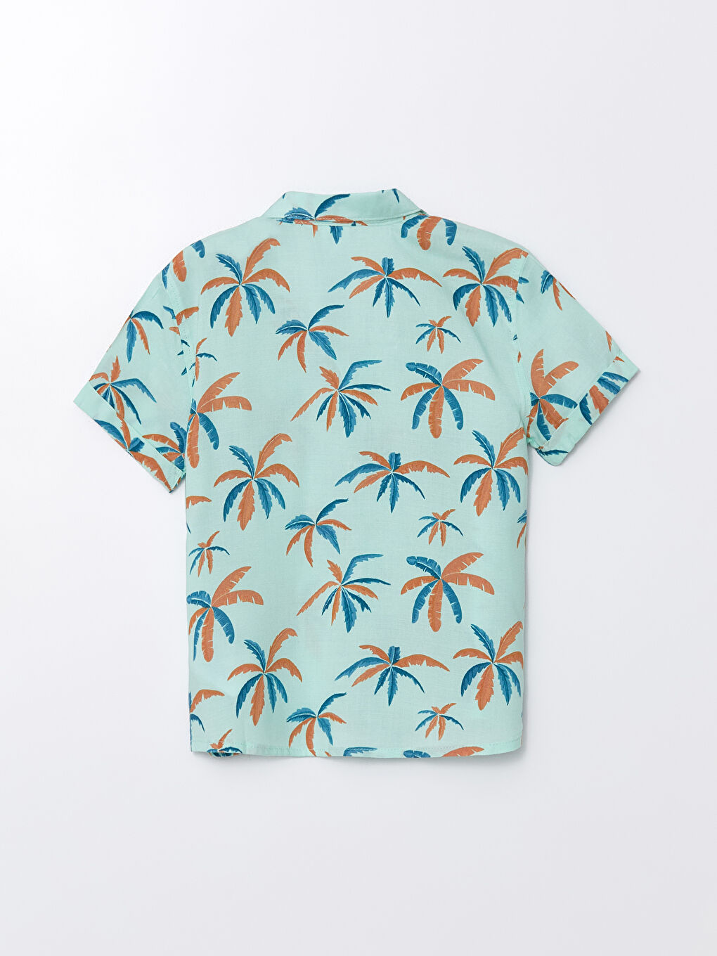 قميص للأولاد الرضع بياقة المنتجع وكم قصير مطبوع-1