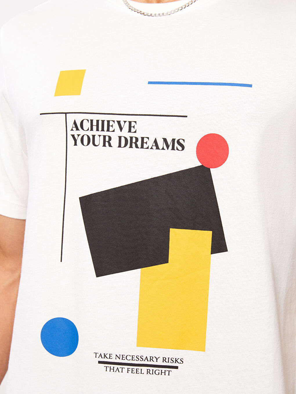 Crew Neck Short Sleeve Printed Combed Cotton Men's T-shirt-2