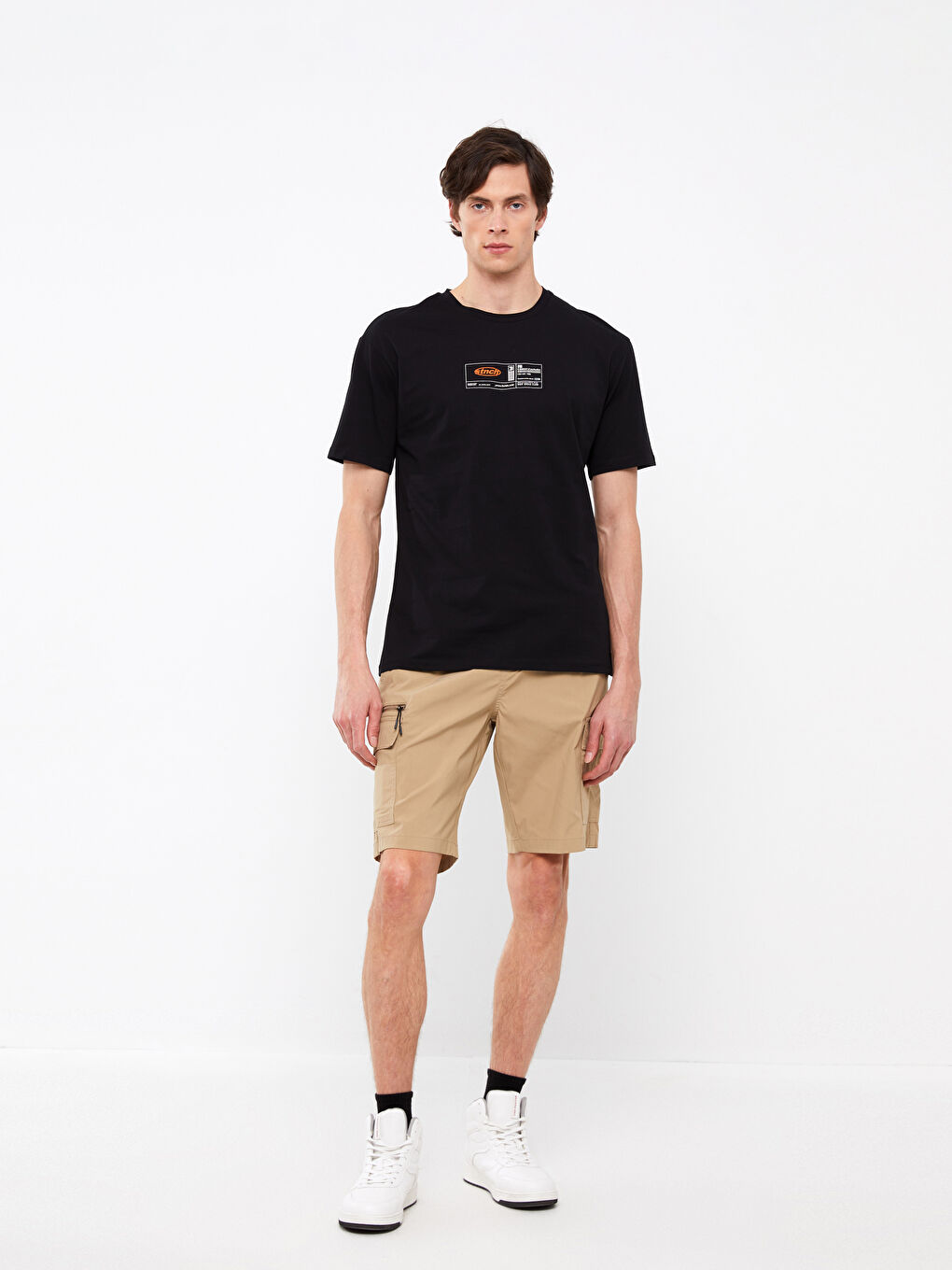 XSIDE Crew Neck Short Sleeve Printed Combed Cotton Men's T