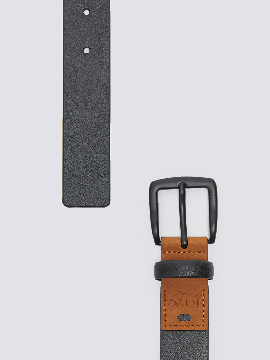 Siyah Deri Görünümlü Erkek Çocuk Kemer-3