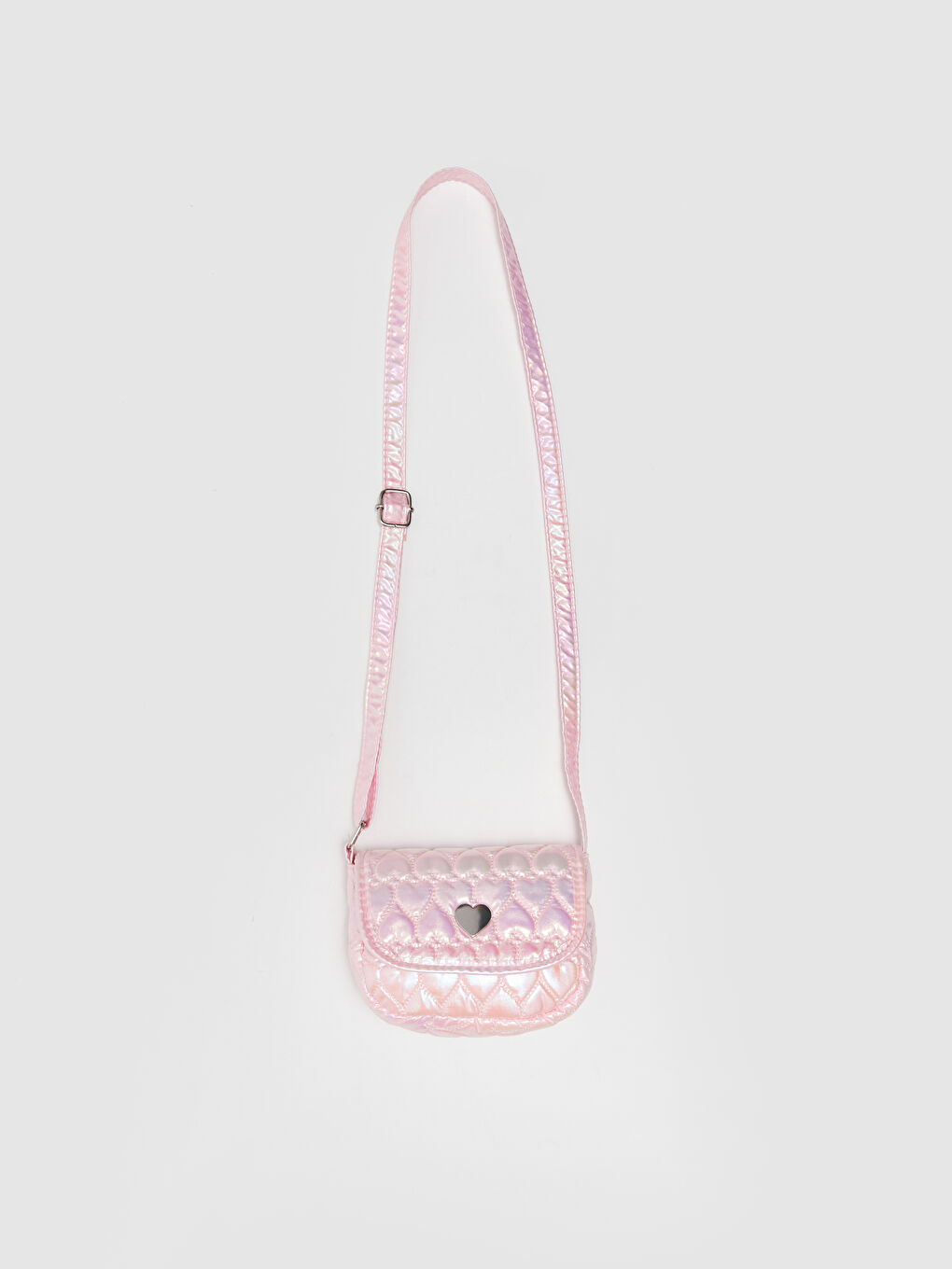 حقيبة كتف للبنات بنقشة قلوب