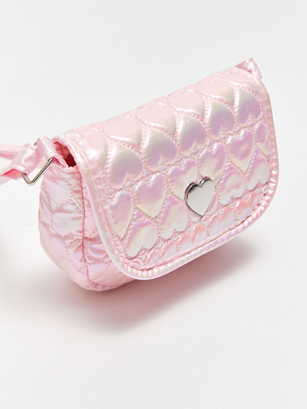 حقيبة كتف للبنات بنقشة قلوب-1