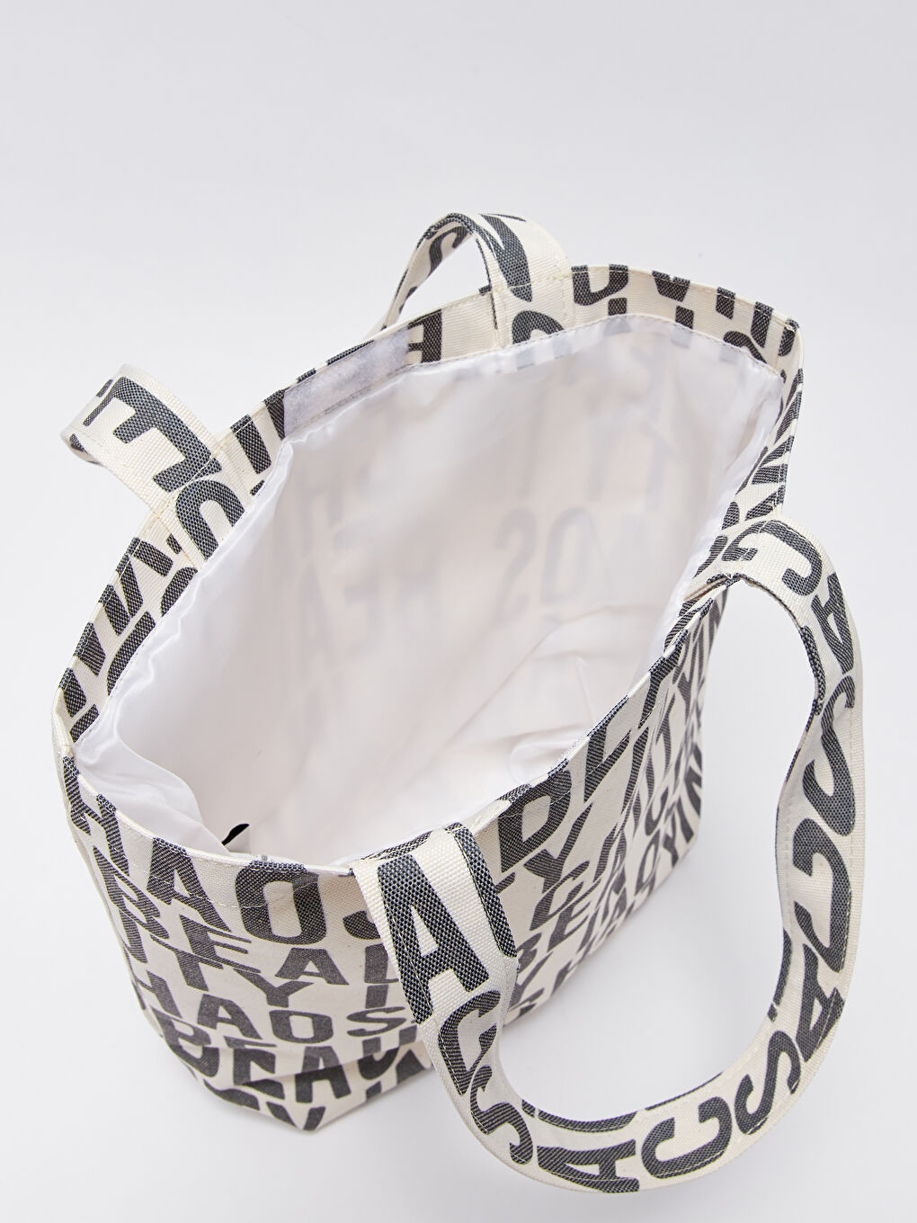 Bej Yazı Baskılı Kız Çocuk Kol Çantası-2