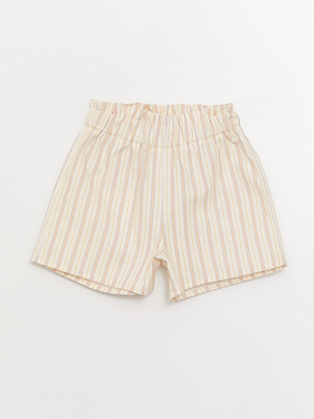 بلوزة وشورت مخطط بياقة مربعة لبنات رضع - طقم 2 قطع-5