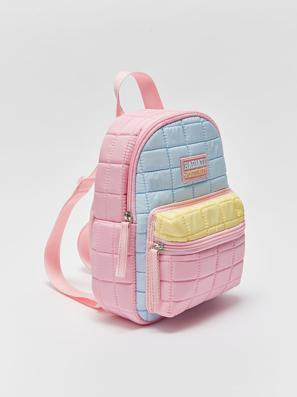 Karışık Renk Bloklu Kız Çocuk Sırt Çantası-1