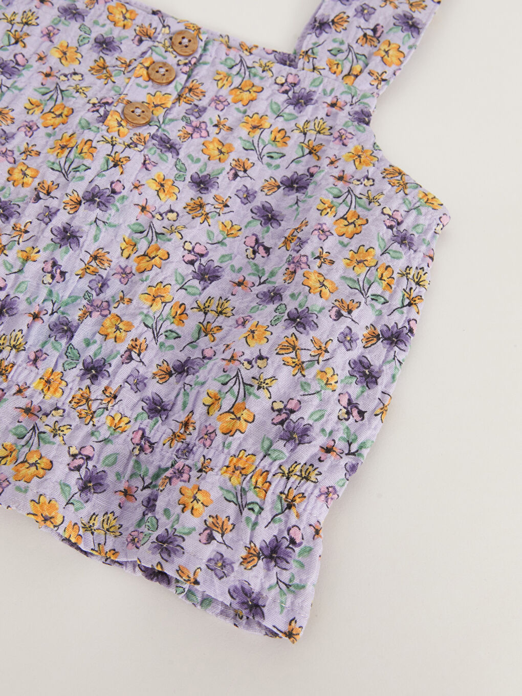 طقم بلوزة وتنورة للبنات الرضع بياقة مربعة - قطعتين-3