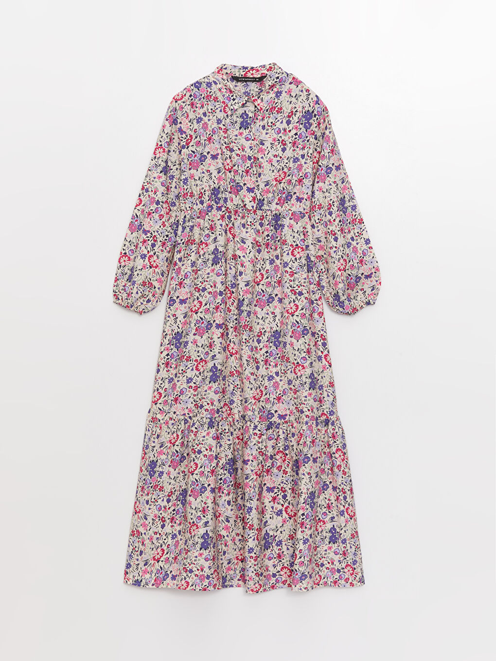 Floral Long Sleeve Women's Shirt Dress -S3IJ58Z8-LRA
