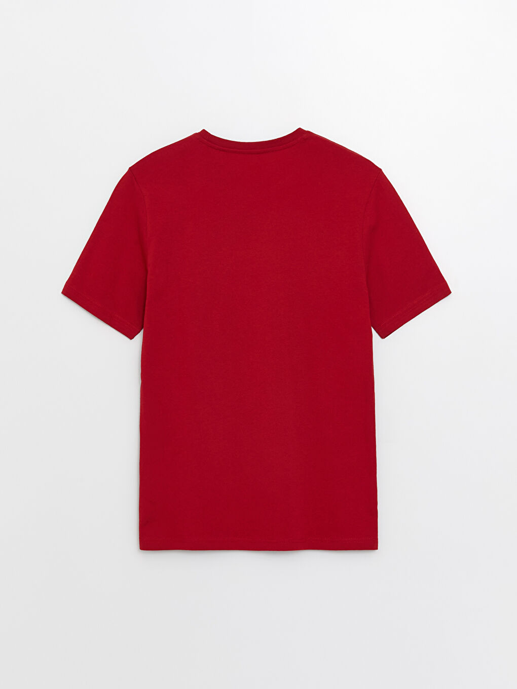 Kırmızı Bisiklet Yaka Kısa Kollu Baskılı Penye Erkek Tişört-6