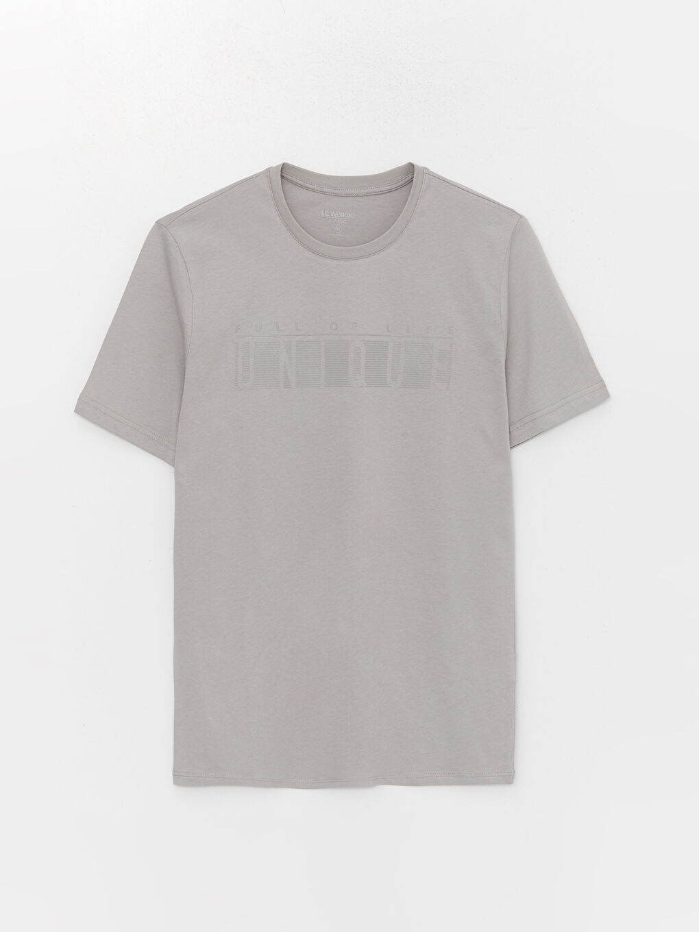 تيشيرت رجالي ياقة دائرية كم قصير مطبوع قطن ممشط-5