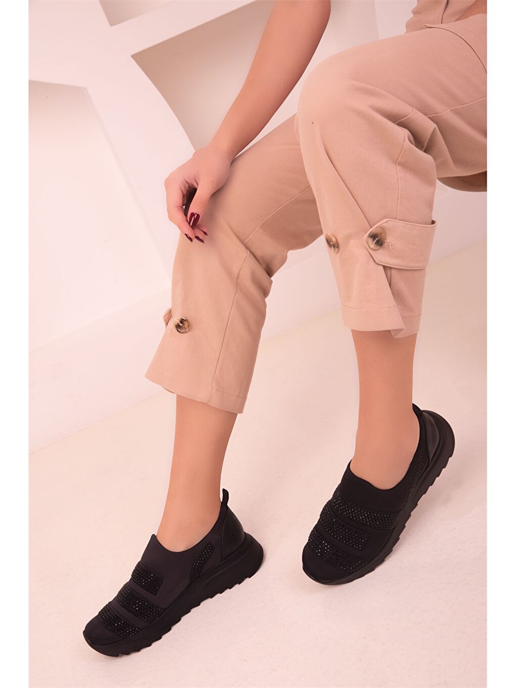 Siyah Kadın Spor Ayakkabı