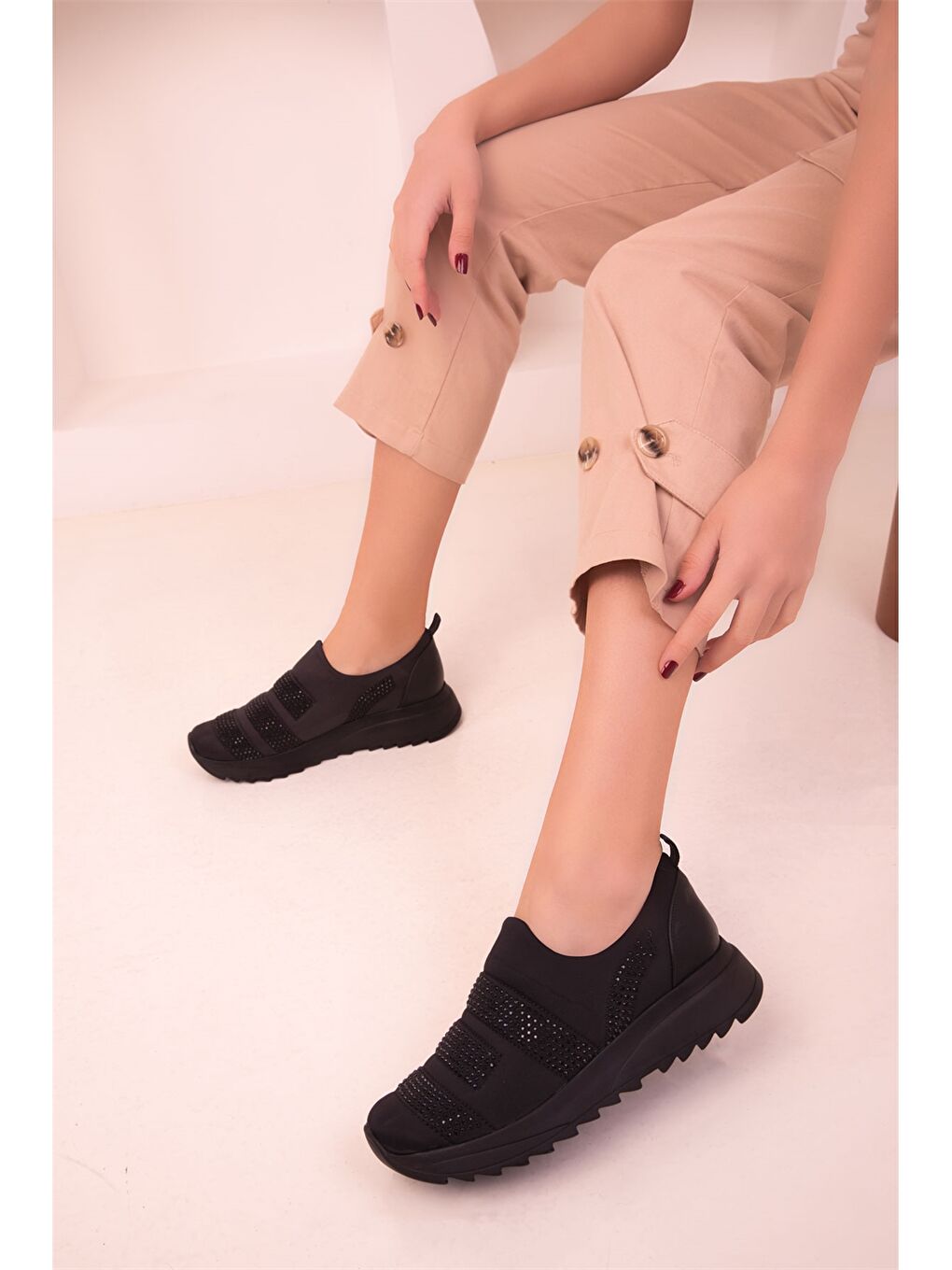 Siyah Kadın Spor Ayakkabı-3