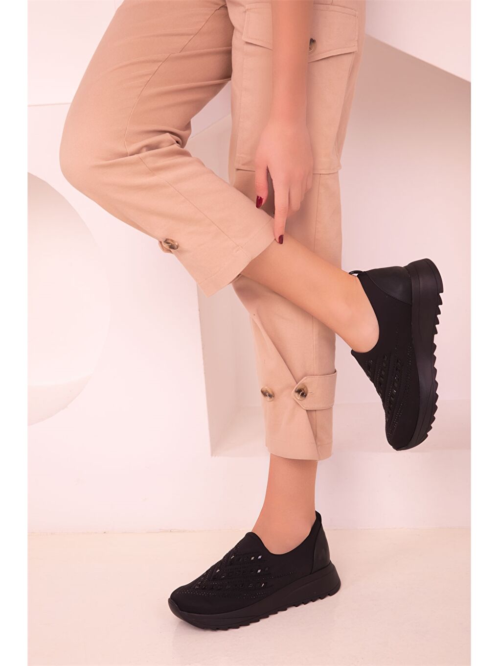 Siyah Kadın Spor Ayakkabı