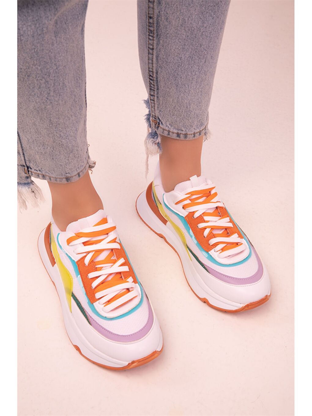 Karışık Bağcıklı Spor Ayakkabı-3