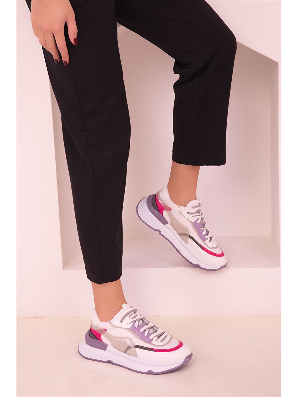Soho Exclusive Beyaz Bağcıklı Spor Ayakkabı - 2
