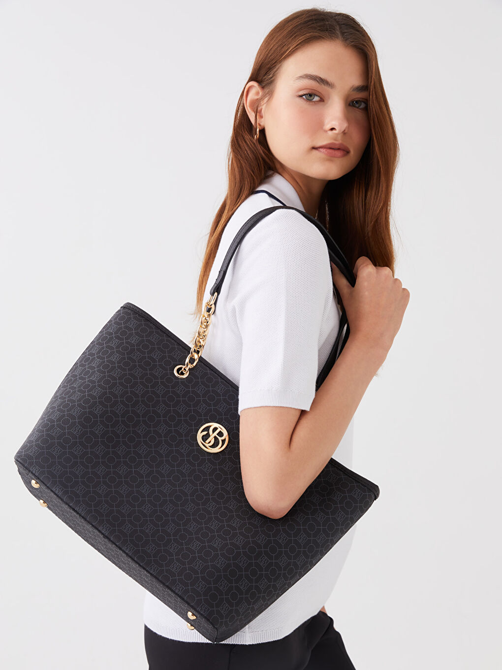 Sac Fourre-tout à Motif Monogramme pour Femmes