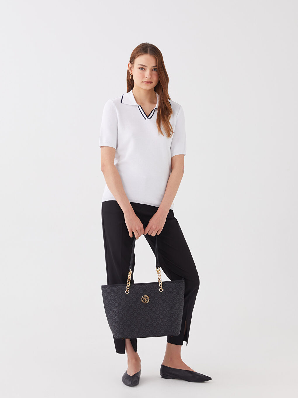 Sac Fourre-tout à Motif Monogramme pour Femmes-1