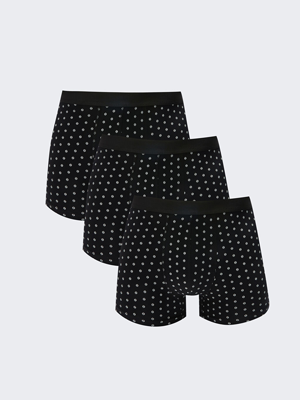 Karışık Standart Kalıp Pamuklu Esnek Erkek Boxer 3'lü-12