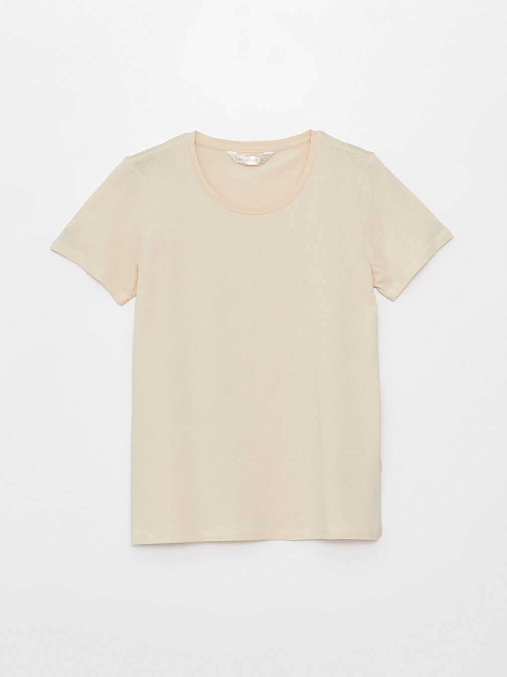 طقم بيجامة كم قصير سادة بياقة دائرية للسيدات-6