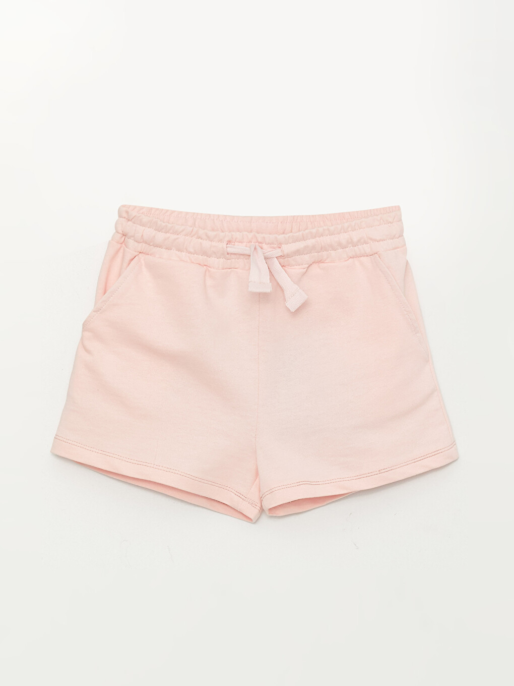 Pembe Beli Lastikli Basic Kız Çocuk Şort