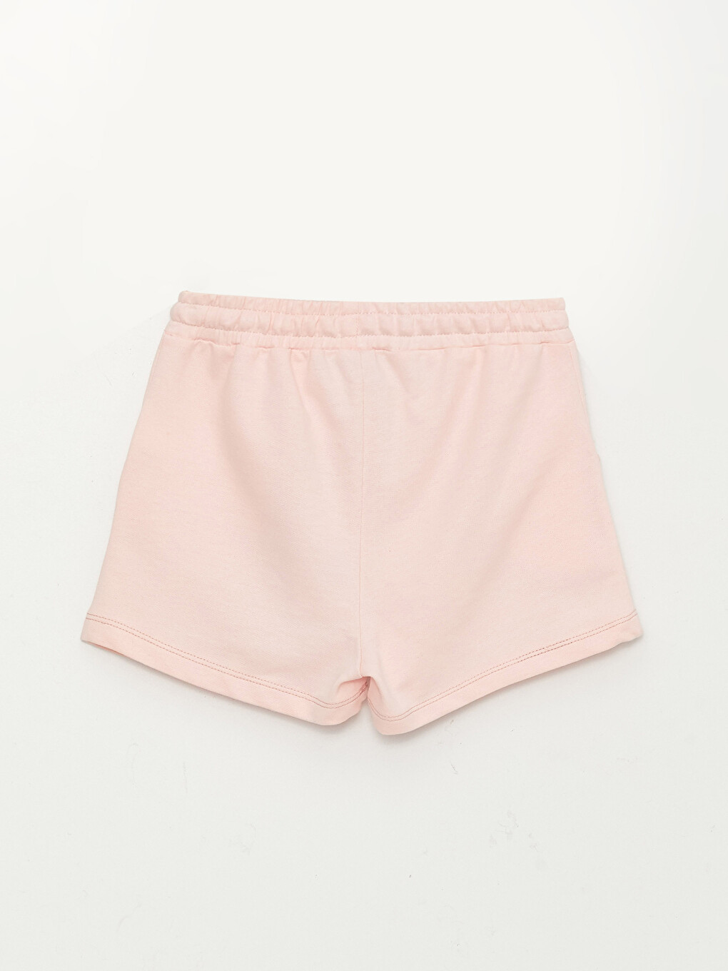 Pembe Beli Lastikli Basic Kız Çocuk Şort-1