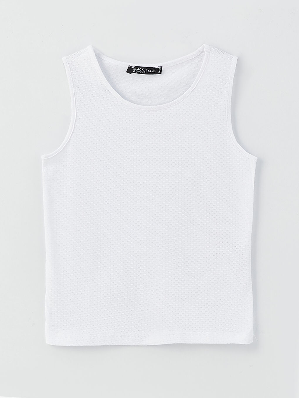 Beyaz Bisiklet Yaka Basic Kız Çocuk Atlet